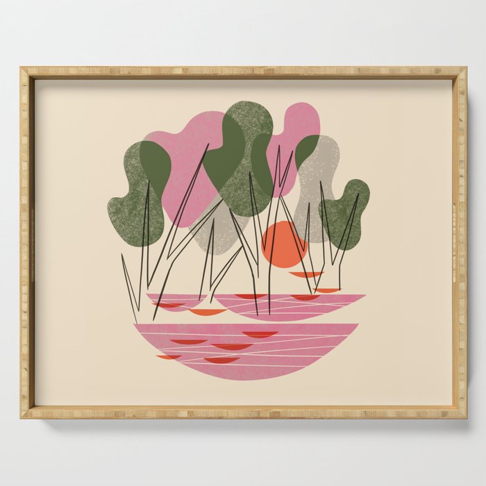 Abstract Forest Serving Tray Gallery Image 1