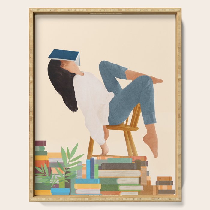 Lost in my books Serving Tray Gallery Image 1