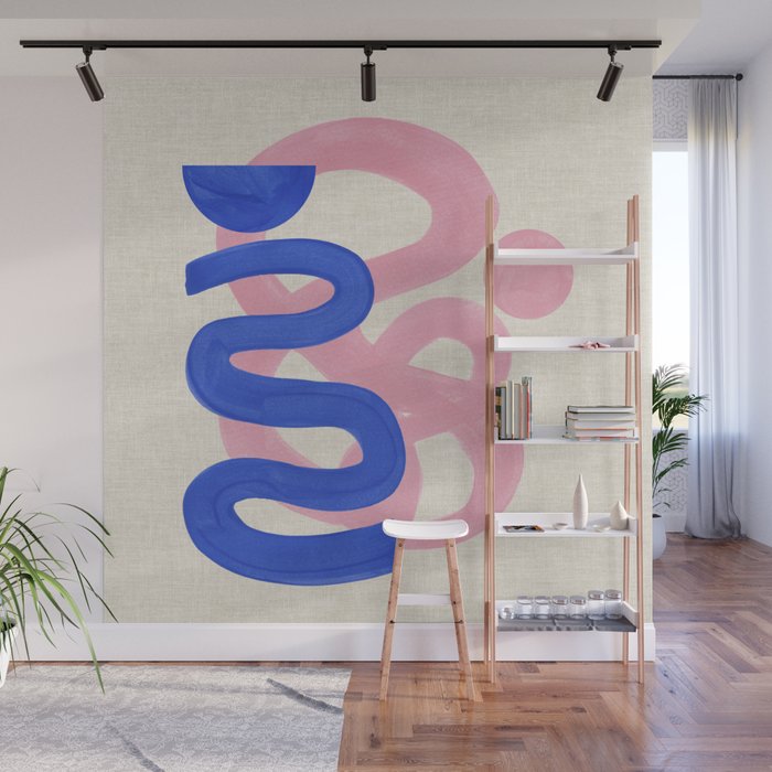 Pink Bloop Wall Mural Gallery Image 1