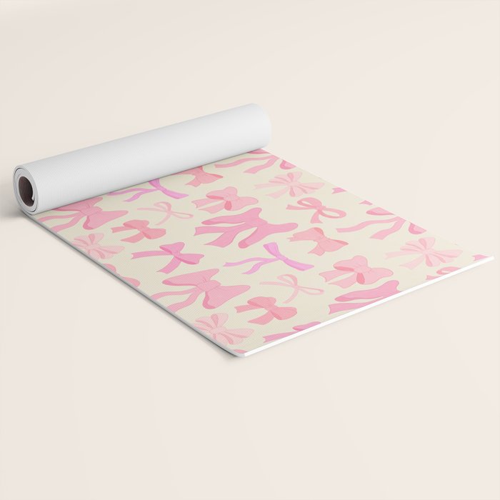 Pink Bows Yoga Mat Gallery Image 2
