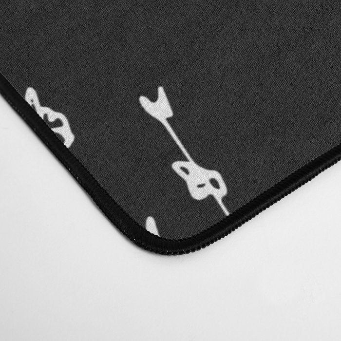 Black wildflowers Desk Mat Gallery Image 4