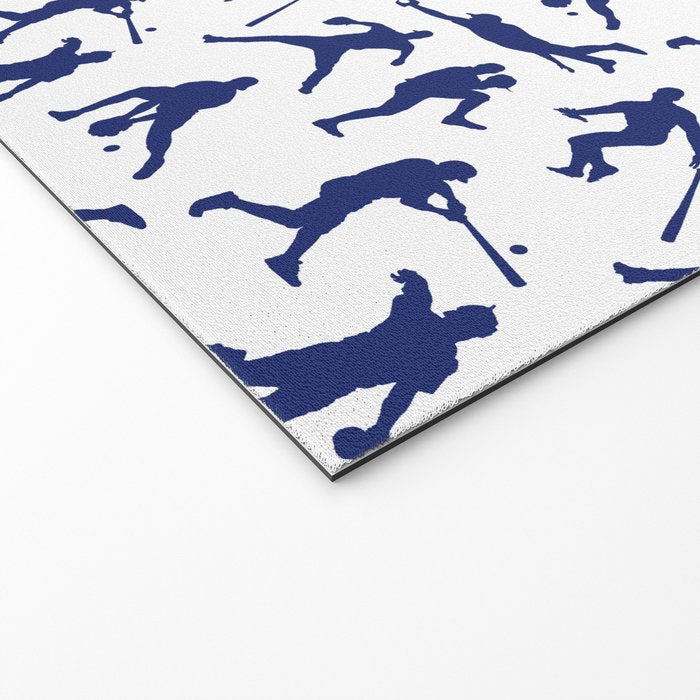 Blue Baseball Players Welcome Mat Gallery Image 2