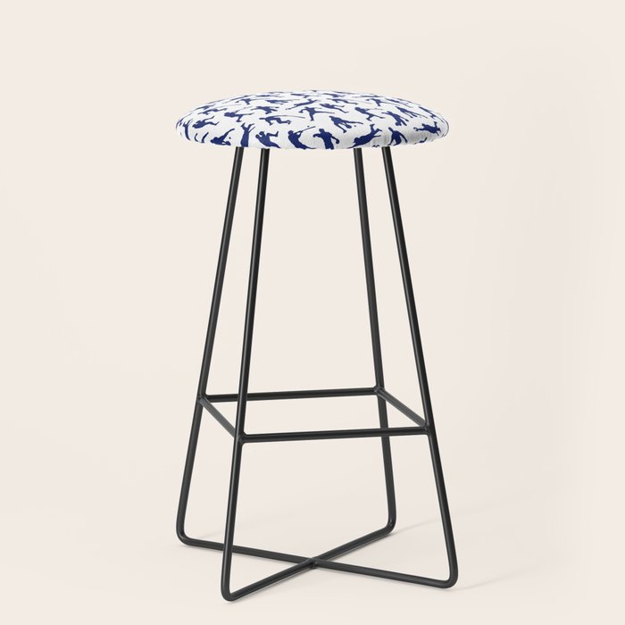 Blue Baseball Players Stool Gallery Image 1