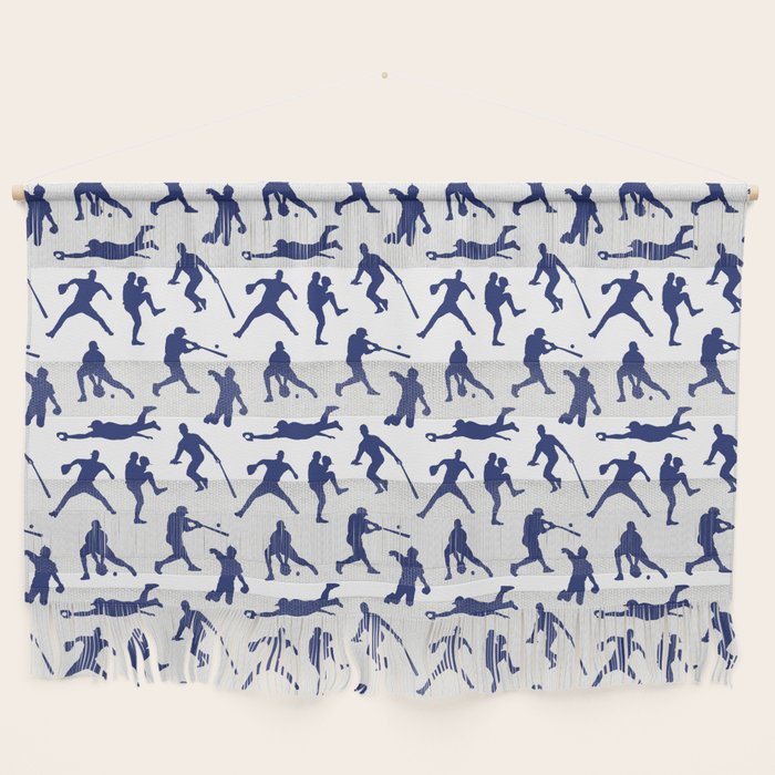 Blue Baseball Players Wall Hanging Gallery Image 1