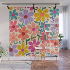 Botanical Garden -Colorful Daisy Bloom Wall Mural Gallery Image 1