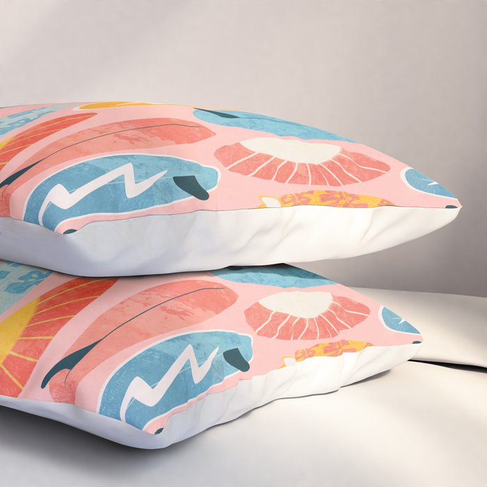 Surfboard pink Pillow Sham Gallery Image 3
