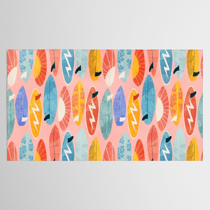 Surfboard pink Tablecloth Gallery Image 2