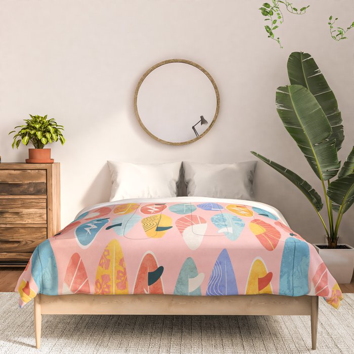 Surfboard pink Comforter Gallery Image 3