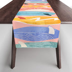 Surfboard pink Table Runner Gallery Image 1
