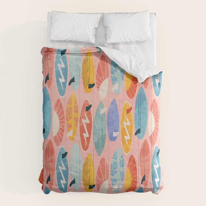 Surfboard pink Comforter Gallery Image 6