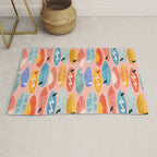 Surfboard pink Rug Gallery Image 1