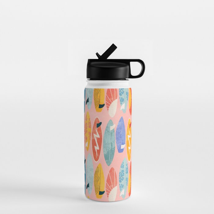 Surfboard pink Water Bottle Gallery Image 1