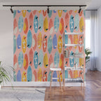 Surfboard pink Wall Mural Gallery Image 1