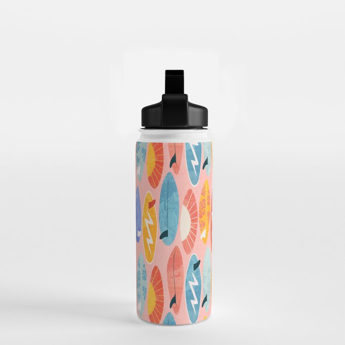 Surfboard pink Water Bottle Gallery Image 2