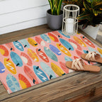 Surfboard pink Outdoor Rug Gallery Image 2