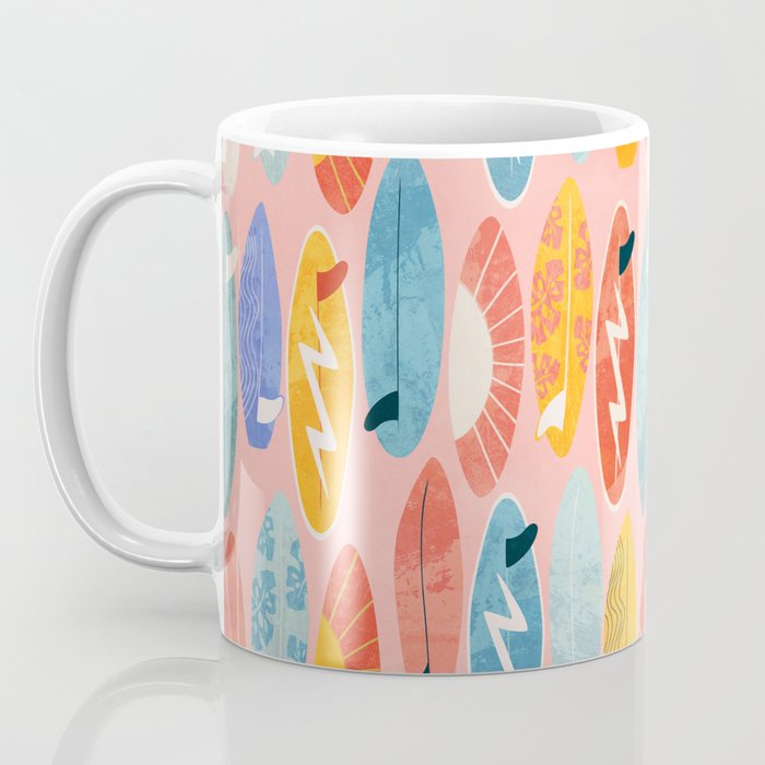 Surfboard pink Coffee Mug Gallery Image 3