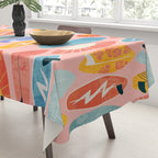 Surfboard pink Tablecloth Gallery Image 3