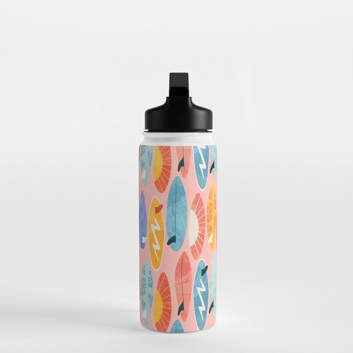 Surfboard pink Water Bottle Gallery Image 3