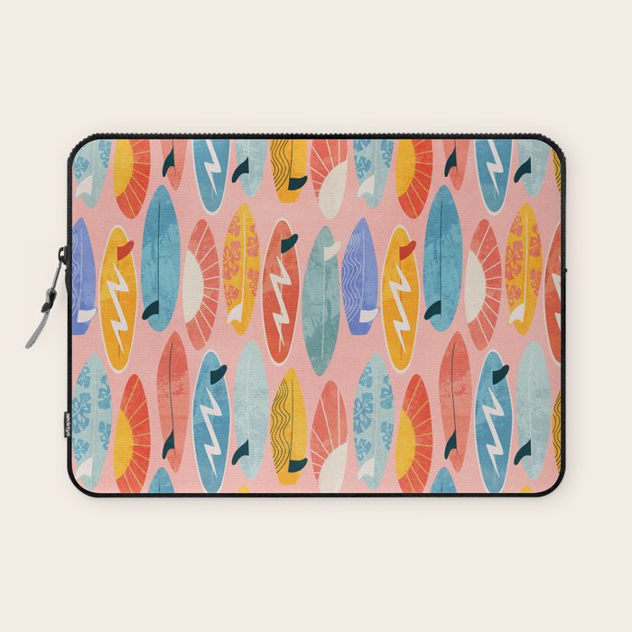 Surfboard pink Laptop Sleeve Gallery Image 1