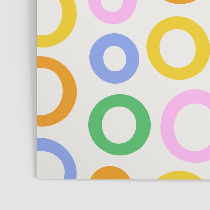 Fun colorful circle cartoon doodle pattern Poster Gallery Image 3