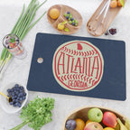Atlanta Georgia Baseball - Hand Drawn, Script Typography Cutting Board Gallery Image 2