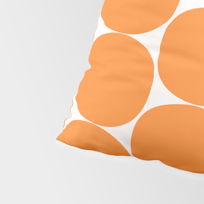 Mid-Century Mod Minimalist Dot Pattern in Orange Pillow Sham Gallery Image 4
