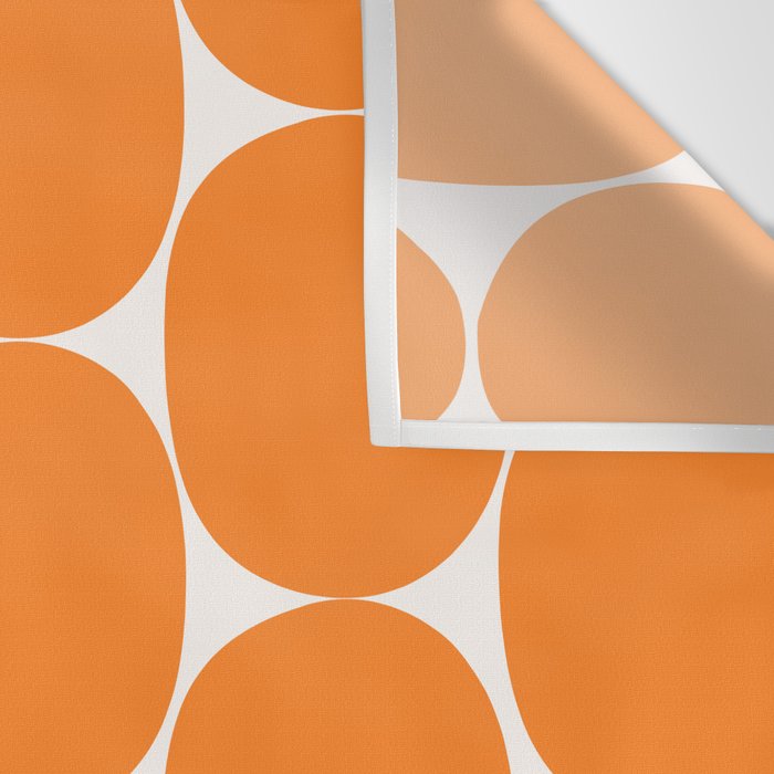 Mid-Century Mod Minimalist Dot Pattern in Orange Wall Tapestry Gallery Image 3
