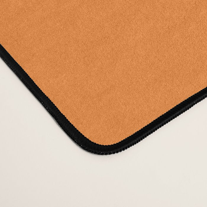 Mid-Century Mod Minimalist Dot Pattern in Orange Desk Mat Gallery Image 4