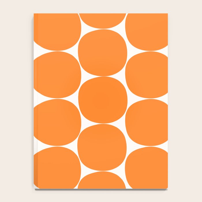 Mid-Century Mod Minimalist Dot Pattern in Orange Notebook Gallery Image 4