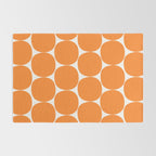 Mid-Century Mod Minimalist Dot Pattern in Orange Rug Gallery Image 2