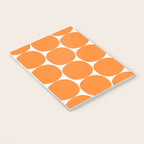 Mid-Century Mod Minimalist Dot Pattern in Orange Notebook Gallery Image 3