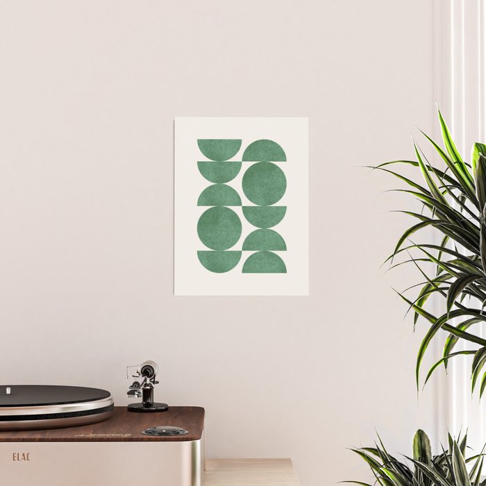 Green Retro Scandinavian - Mid Century Modern Poster Gallery Image 2