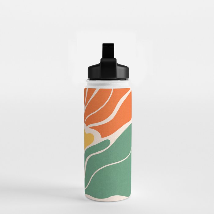 Modern Boho Art Nouveau Floral 1.1 Water Bottle Gallery Image 2
