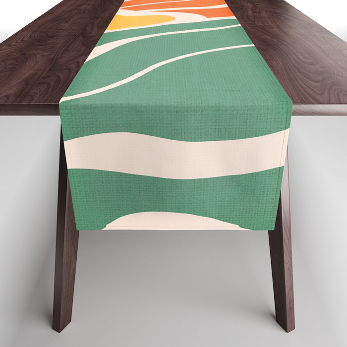 Modern Boho Art Nouveau Floral 1.1 Table Runner Gallery Image 1