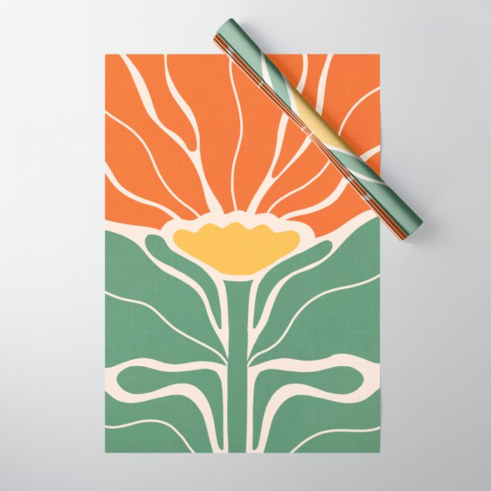 Modern Boho Art Nouveau Floral 1.1 Wrapping Paper Gallery Image 1