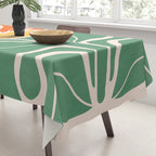 Modern Boho Art Nouveau Floral 1.1 Tablecloth Gallery Image 3