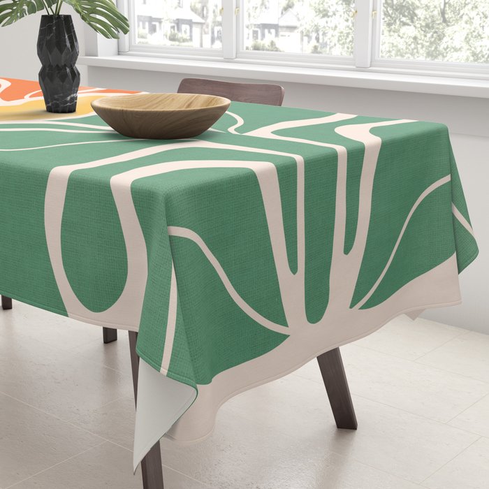 Modern Boho Art Nouveau Floral 1.1 Tablecloth Gallery Image 3