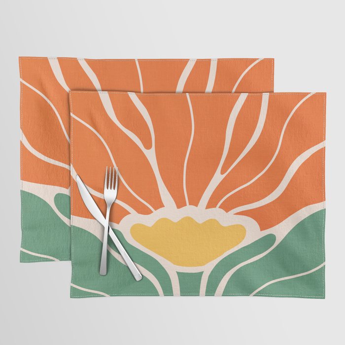 Modern Boho Art Nouveau Floral 1.1 Placemat Gallery Image 1
