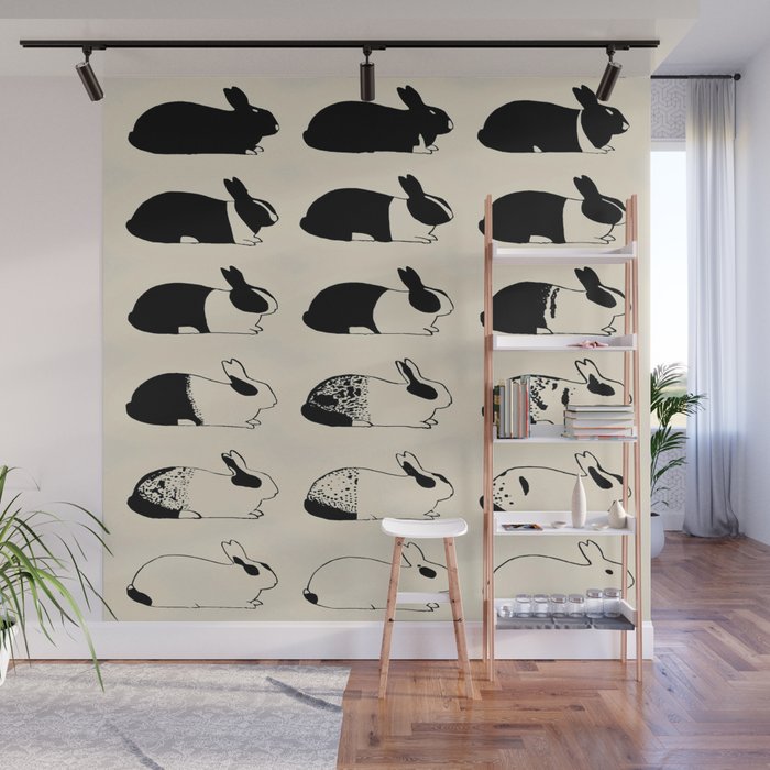 Studies of heredity in rabbits- William E.Castle - 1919 Cute Bunny Pattern Wall Mural Gallery Image 1