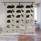 Studies of heredity in rabbits- William E.Castle - 1919 Cute Bunny Pattern Wall Mural Gallery Image 1