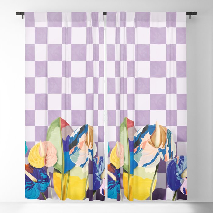 Modern artistic flowery tropical II Window Curtain Gallery Image 5