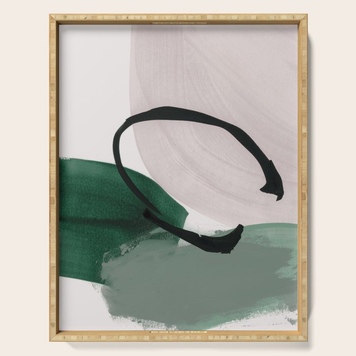 minimalist painting 01 Serving Tray Gallery Image 1