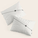 Aries Zodiac Star Constellation Line Art White Pillow Sham Gallery Image 3