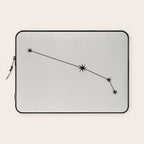 Aries Zodiac Star Constellation Line Art White Laptop Sleeve Gallery Image 1