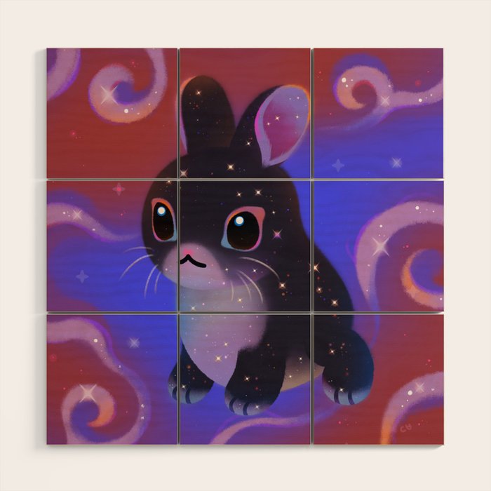 The year of black rabbit Wood Wall Art Gallery Image 1