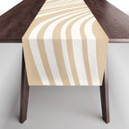 Wavy Stripes XLIII - Neutral Tan Table Runner Gallery Image 1