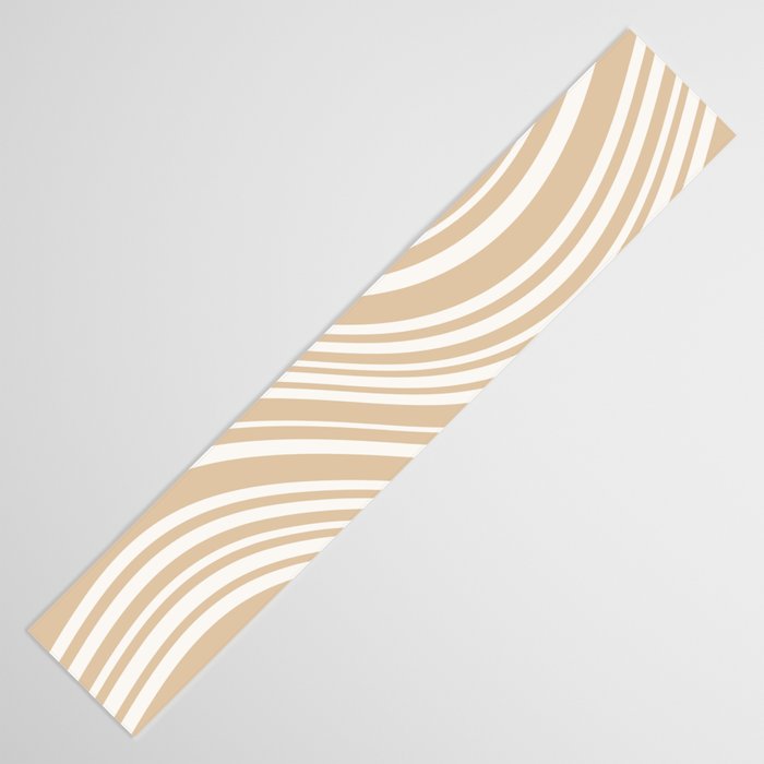 Wavy Stripes XLIII - Neutral Tan Table Runner Gallery Image 3