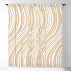 Wavy Stripes XLIII - Neutral Tan Window Curtain Gallery Image 5