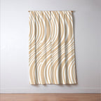 Wavy Stripes XLIII - Neutral Tan Window Curtain Gallery Image 3