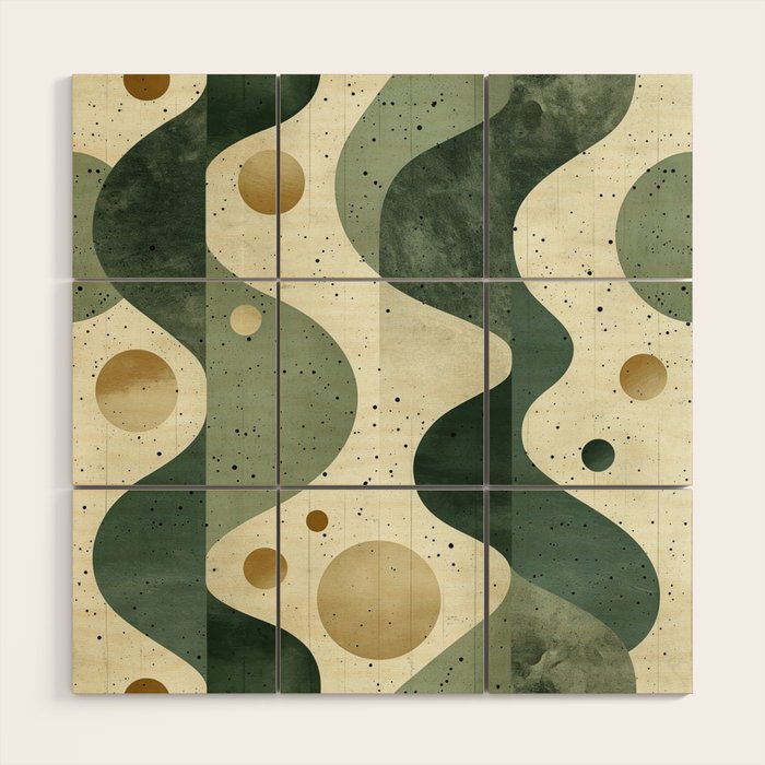 Groovy Sage Wood Wall Art Gallery Image 1